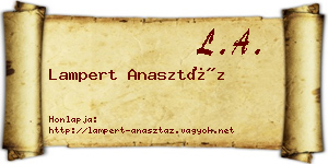 Lampert Anasztáz névjegykártya